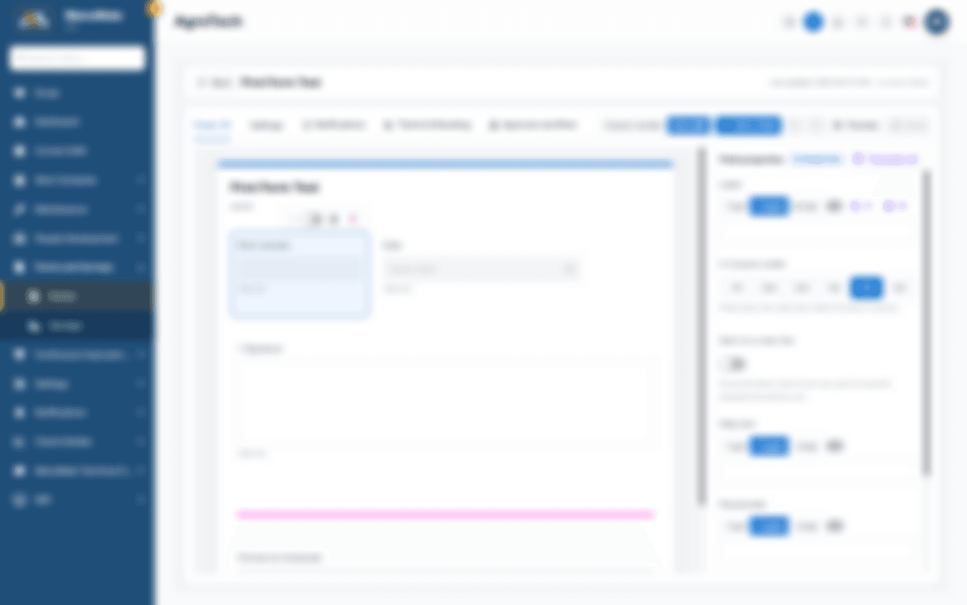Form builder with approval steps